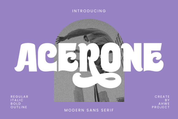 Acerone Font: Playful Display Typography for Editorial Design