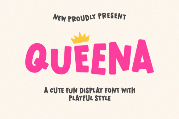 Queena: A Playful Font for Engaging Brand Designs
