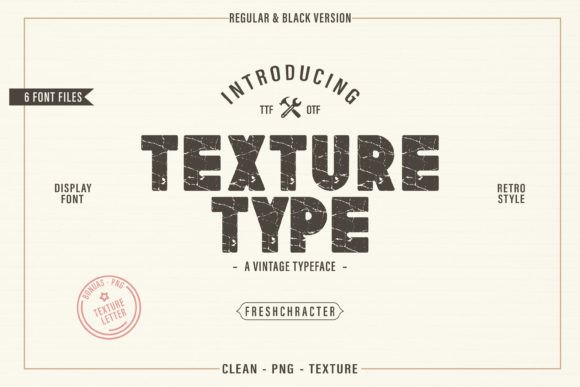 Texture Type: A Retro Grunge Font for Web Design